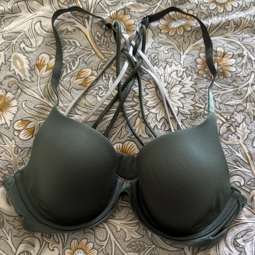 Aerie Dark Green Strappy Bra